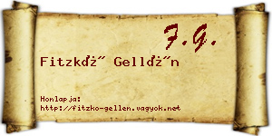 Fitzkó Gellén névjegykártya